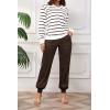 imagePINSV Sweat Suit For Women 2 Piece Set Jogger Outfits Lounge Sets Casual TracksuitBrown