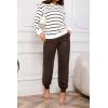 imagePINSV Sweat Suit For Women 2 Piece Set Jogger Outfits Lounge Sets Casual TracksuitBrown