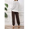 imagePINSV Sweat Suit For Women 2 Piece Set Jogger Outfits Lounge Sets Casual TracksuitBrown