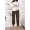 imagePINSV Sweat Suit For Women 2 Piece Set Jogger Outfits Lounge Sets Casual TracksuitBrown