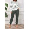 imagePINSV Sweat Suit For Women 2 Piece Set Jogger Outfits Lounge Sets Casual TracksuitDark Green