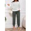 imagePINSV Sweat Suit For Women 2 Piece Set Jogger Outfits Lounge Sets Casual TracksuitDark Green