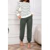 imagePINSV Sweat Suit For Women 2 Piece Set Jogger Outfits Lounge Sets Casual TracksuitDark Green