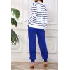 imagePINSV Sweat Suit For Women 2 Piece Set Jogger Outfits Lounge Sets Casual TracksuitRoyal Blue