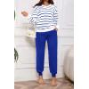 imagePINSV Sweat Suit For Women 2 Piece Set Jogger Outfits Lounge Sets Casual TracksuitRoyal Blue