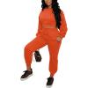 imagePINSV Women 2 Piece Outfits Sweatsuits Sets Long Sleeve Crop Top Jogger Sweatpants Tracksuits Casual SetOrange