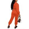 imagePINSV Women 2 Piece Outfits Sweatsuits Sets Long Sleeve Crop Top Jogger Sweatpants Tracksuits Casual SetOrange