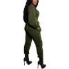 imagePINSV Women 2 Piece Outfits Sweatsuits Sets Long Sleeve Crop Top Jogger Sweatpants Tracksuits Casual SetZ641 Army Green