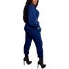imagePINSV Women 2 Piece Outfits Sweatsuits Sets Long Sleeve Crop Top Jogger Sweatpants Tracksuits Casual SetZ641 Blue