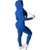 imagePINSV Women Two Piece Outfits Workout Sets Bodycon Tracksuit Long Sleeve Zip Up Hoodie Jacket Jogger Matching Sweat Pants SetBlue