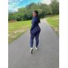 imagePINSV Women Two Piece Outfits Workout Sets Bodycon Tracksuit Long Sleeve Zip Up Hoodie Jacket Jogger Matching Sweat Pants SetDark Blue
