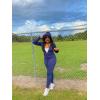 imagePINSV Women Two Piece Outfits Workout Sets Bodycon Tracksuit Long Sleeve Zip Up Hoodie Jacket Jogger Matching Sweat Pants SetDark Blue