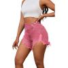 imagePINSV Womens High Waisted Crossover Denim ShortsPink
