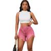 imagePINSV Womens High Waisted Crossover Denim ShortsPink