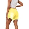 imagePINSV Womens High Waisted Crossover Denim ShortsYellow
