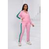imagePINSV Womens Tracksuit Two Piece Outfits Long Sleeve Zip Up Jacket Jogger Casual Sweatsuit Matching Sets Track Suits Pink L