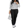 imagePINSV Sweat Suit For Women 2 Piece Set Jogger Outfits Lounge Sets Casual TracksuitBlack