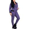 imagePINSV Two Piece Outfits For Women Long Sleeve Zip Up Hoodie Jacket Sweatsuits Jogging Suits Casual Tracksuit Sets Purple XL