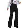 imagePINSV Womens High Waisted Stretchy Bootcut Pull On Dress Pants Casual Work Pants3257 Black