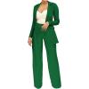 imagePINSV Womens High Waisted Stretchy Bootcut Pull On Dress Pants Casual Work Pants3257 Green