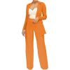 imagePINSV Womens High Waisted Stretchy Bootcut Pull On Dress Pants Casual Work Pants3257 Orange