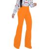 imagePINSV Womens High Waisted Stretchy Bootcut Pull On Dress Pants Casual Work Pants3257 Orange