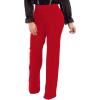 imagePINSV Womens High Waisted Stretchy Bootcut Pull On Dress Pants Casual Work Pants3257 Red