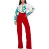 imagePINSV Womens High Waisted Stretchy Bootcut Pull On Dress Pants Casual Work Pants3257 Red
