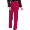 imagePINSV Womens High Waisted Stretchy Bootcut Pull On Dress Pants Casual Work Pants3257 Rose Red
