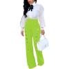 imagePINSV Womens High Waisted Stretchy Bootcut Pull On Dress Pants Casual Work Pants3276 Fruit Green