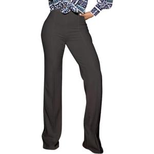 imagePINSV Womens High Waisted Stretchy Bootcut Pull On Dress Pants Casual Work Pants3257 Dark Grey