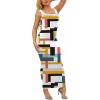 imagePINSV Womens Sexy Sleeveless Bodycon Tank Dress U Neck Halter Wrap Long Maxi Dresses Casual Party Beach SundressesColored Strips