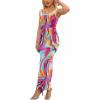 imagePINSV Womens Sexy Sleeveless Bodycon Tank Dress U Neck Halter Wrap Long Maxi Dresses Casual Party Beach SundressesLine Painting