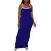 imagePINSV Womens Summer Slip Dresses Spaghetti Strap Bodycon Maxi Dress CasualBlue a