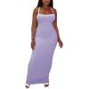 imagePINSV Womens Summer Slip Dresses Spaghetti Strap Bodycon Maxi Dress CasualPurple a