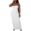 imagePINSV Womens Summer Slip Dresses Spaghetti Strap Bodycon Maxi Dress CasualWhite a