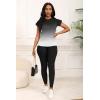 imagePINSV Women 2 Piece Outfits Summer Sweatsuits Track Suits Short Tops Long Pant Sweat Suit Legging Jogger SetsGradient Black