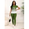 imagePINSV Women 2 Piece Outfits Summer Sweatsuits Track Suits Short Tops Long Pant Sweat Suit Legging Jogger SetsGreen a