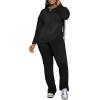 imagePINSV Womens 2 Piece Outfits Casual Sets Long Sleeve Top and Flare Pants Lounge Sets TracksuitBlack