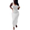 imagePINSV Womens Sexy Bodycon Tank Dress Basic Sleeveless Long Maxi Dresses Party Club Beach Sundresses White L