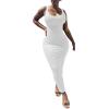 imagePINSV Womens Sexy Bodycon Tank Dress Basic Sleeveless Long Maxi Dresses Party Club Beach Sundresses White L