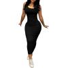 imagePINSV Womens Sexy Bodycon Tank Dress Basic Sleeveless Long Maxi Dresses Party Club Beach SundressesAblack