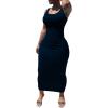 imagePINSV Womens Sexy Bodycon Tank Dress Basic Sleeveless Long Maxi Dresses Party Club Beach SundressesAblue