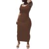 imagePINSV Womens Sexy Bodycon Tank Dress Basic Sleeveless Long Maxi Dresses Party Club Beach SundressesAcoffee