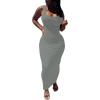 imagePINSV Womens Sexy Bodycon Tank Dress Basic Sleeveless Long Maxi Dresses Party Club Beach SundressesAdark Grey