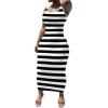 imagePINSV Womens Sexy Bodycon Tank Dress Basic Sleeveless Long Maxi Dresses Party Club Beach SundressesCblack Striped