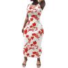 imagePINSV Womens Sexy Bodycon Tank Dress Basic Sleeveless Long Maxi Dresses Party Club Beach SundressesCwhite Red Flower