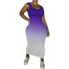 imagePINSV Womens Sexy Bodycon Tank Dress Basic Sleeveless Long Maxi Dresses Party Club Beach SundressesDpurple Gradient