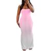 imagePINSV Women Summer Long Dress Casual Slip Sexy Sleeveless Bodycon Maxi Dresses for WomenPink Gradient