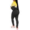 imagePINSV Womens 2 Piece Outfits Lapel Half Zip Long Sleeve Sweatshirts Sweatpants Tracksuit Casual SweatsuitsYellow Gray